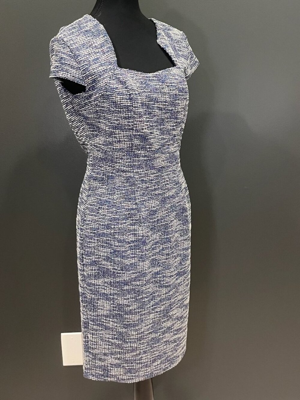 Grace Karin White and Blue Short Dress